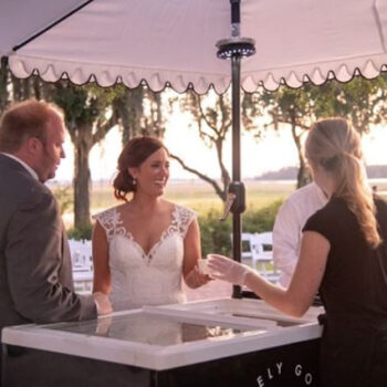 Scoops ice cream cart at an event