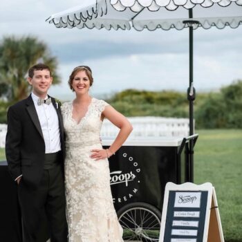 Scoops ice cream cart at an event