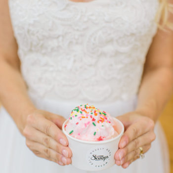 Scoops ice cream cart at an event